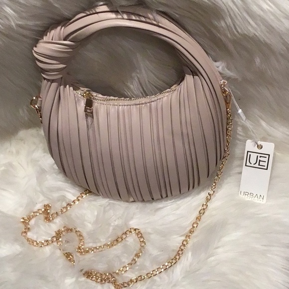 URBAN EXPRESSIONS  Fawna - Pleated Crossbody IN Oatmeal NWT - Picture 4 of 10